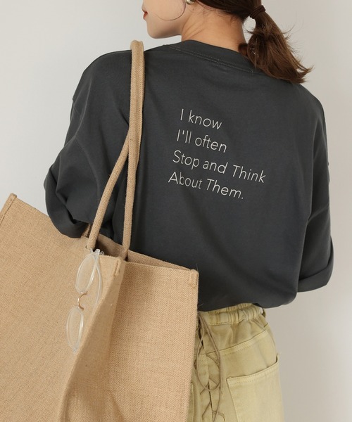 one after another NICE CLAUP（ワンアフターアナザーナイスクラップ）の「【ZOZO限定】ミニマルロゴTシャツ（Tシャツ/カットソー・レディース・オフホワイト/チャコール/サックスブルー/イエロー・FREE）」の2枚目の写真