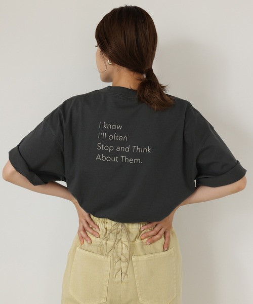 one after another NICE CLAUP（ワンアフターアナザーナイスクラップ）の「【ZOZO限定】ミニマルロゴTシャツ（Tシャツ/カットソー・レディース・オフホワイト/チャコール/サックスブルー/イエロー・FREE）」の12枚目の写真