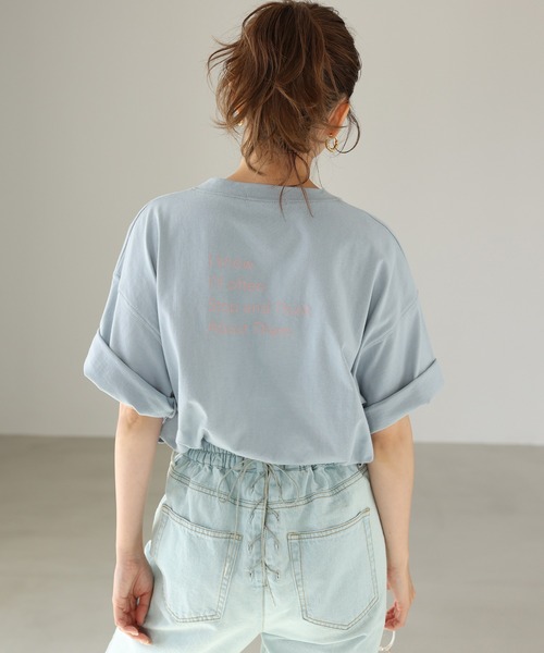 one after another NICE CLAUP（ワンアフターアナザーナイスクラップ）の「【ZOZO限定】ミニマルロゴTシャツ（Tシャツ/カットソー・レディース・オフホワイト/チャコール/サックスブルー/イエロー・FREE）」の19枚目の写真