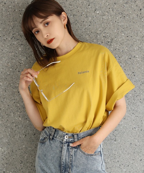 one after another NICE CLAUP（ワンアフターアナザーナイスクラップ）の「【ZOZO限定】ミニマルロゴTシャツ（Tシャツ/カットソー・レディース・オフホワイト/チャコール/サックスブルー/イエロー・FREE）」の15枚目の写真