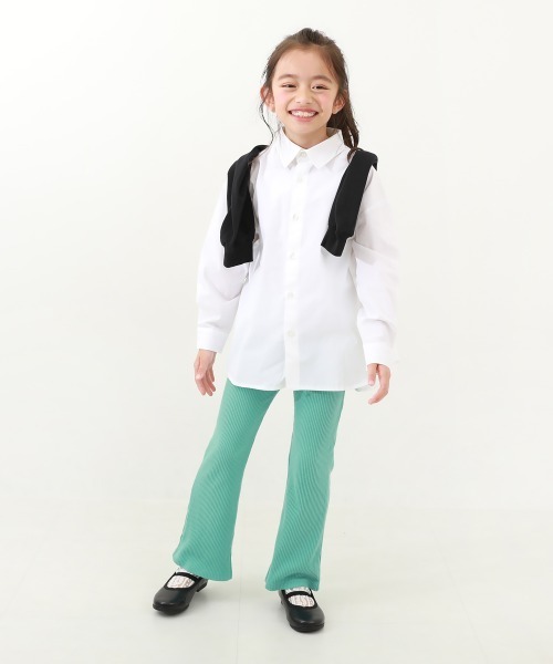 devirock（デビロック）の「すらっと脚長 リブフレアパンツ（その他パンツ・キッズ・グレー系その他/ブラウン系その他/ライトカーキ/ブラック/ブルーグレー/レッド系1/エメラルド/ピンク系6/ピンク系その他2/パープル系5/ヘザーチャコール/ブルー系6/パープル系7/イエロー系3/ブラウン系/杢グレー/ピンク系7・110cm/160cm/140cm/150cm/100cm/130cm/120cm）」の20枚目の写真