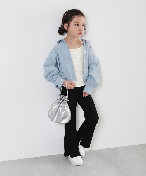 devirock（デビロック）の「すらっと脚長 リブフレアパンツ（その他パンツ・キッズ・グレー系その他/ブラウン系その他/ライトカーキ/ブラック/ブルーグレー/レッド系1/エメラルド/ピンク系6/ピンク系その他2/パープル系5/ヘザーチャコール/ブルー系6/パープル系7/イエロー系3/ブラウン系/杢グレー/ピンク系7・110cm/160cm/140cm/150cm/100cm/130cm/120cm）」の19枚目の写真