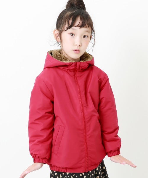 devirock（デビロック）の「裏ボアジャケット（ブルゾン・キッズ・ブラック/ネイビー/レッド/カーキ/ブルーグレー・110cm/100cm/120cm/130cm/140cm/150cm/160cm）」の5枚目の写真