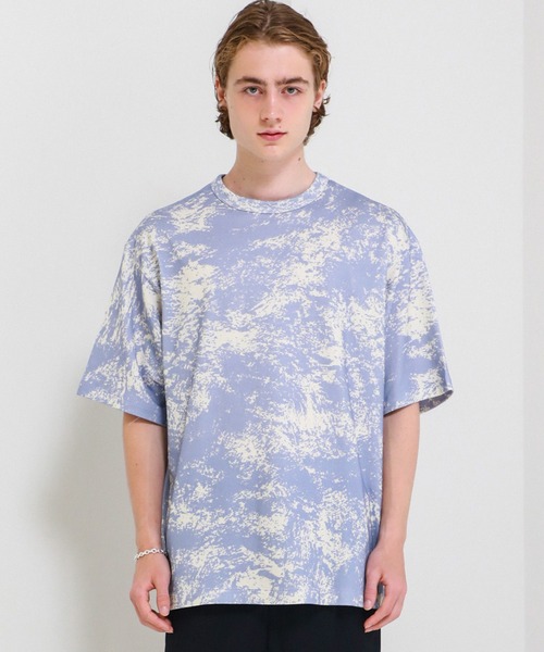 KIIT（キート）の「【KIIT/キート】STUDIOUS別注 SPLASH PAINT S/S TEE（Tシャツ/カットソー・メンズ・パープル/グレー・2/1）」の14枚目の写真