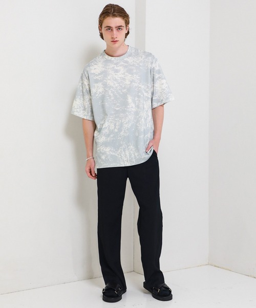 KIIT（キート）の「【KIIT/キート】STUDIOUS別注 SPLASH PAINT S/S TEE（Tシャツ/カットソー・メンズ・パープル/グレー・2/1）」の9枚目の写真