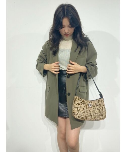 EVRIS(エヴリス)の「フェイクスウェードコンビショルダーBAG(ショルダーバッグ・レディース・カーキ/その他1/ブラック・FREE)」の5枚目の写真