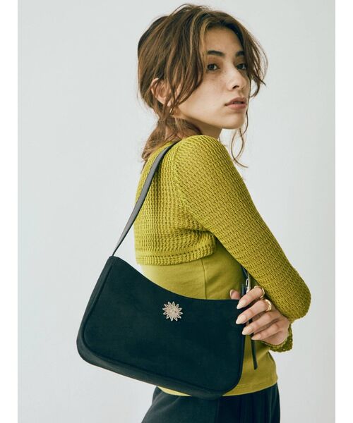 EVRIS(エヴリス)の「フェイクスウェードコンビショルダーBAG(ショルダーバッグ・レディース・カーキ/その他1/ブラック・FREE)」の11枚目の写真