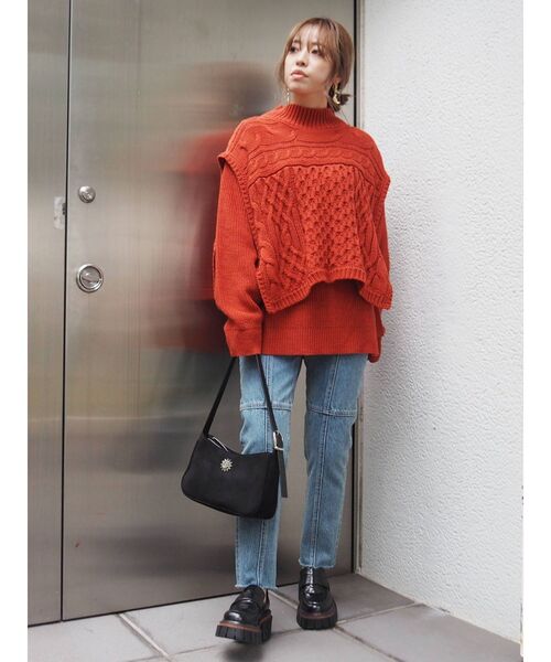 EVRIS(エヴリス)の「フェイクスウェードコンビショルダーBAG(ショルダーバッグ・レディース・カーキ/その他1/ブラック・FREE)」の20枚目の写真