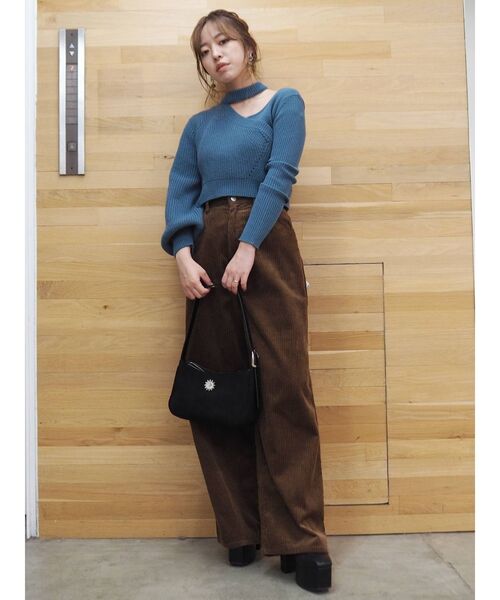 EVRIS(エヴリス)の「フェイクスウェードコンビショルダーBAG(ショルダーバッグ・レディース・カーキ/その他1/ブラック・FREE)」の21枚目の写真