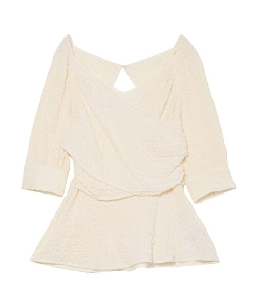 LAGUNAMOON（ラグナムーン）の「バックリボンカシュクールブラウス（シャツ/ブラウス・レディース・ホワイト/ブラック・FREE）」の12枚目の写真