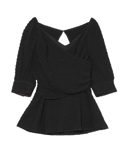 LAGUNAMOON（ラグナムーン）の「バックリボンカシュクールブラウス（シャツ/ブラウス・レディース・ホワイト/ブラック・FREE）」の8枚目の写真