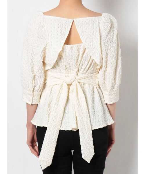 LAGUNAMOON（ラグナムーン）の「バックリボンカシュクールブラウス（シャツ/ブラウス・レディース・ホワイト/ブラック・FREE）」の17枚目の写真