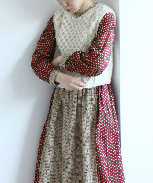 PAR ICI *ツイード 2ピースジャケット ベスト付き＊パーリッシ PAR ICI（パーリッシィ）の「ライン ニットベスト（ベスト）」 - WEAR