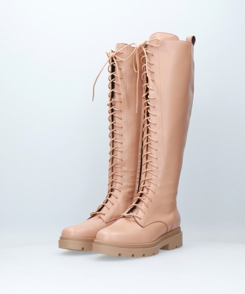 【セール】【FABIO RUSCONI】モールドソールレースアップロングブーツ(F13303)（ブーツ）｜Fabio Rusconi（ファビオルスコーニ）