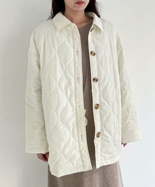 EPIMI E'PIMMY（エピミエピミー）の「キルティングCPOブルゾン（ブルゾン・レディース・ブラック/オフホワイト/ダークグリーン・MEDIUM）」の11枚目の写真