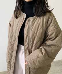 リバーシブルキルティングミドルコート