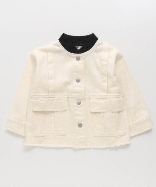 BREEZE（ブリーズ）の「/ルーズシルエットデニムジャケット（デニムジャケット・キッズ・アイボリー/ネイビー・90/120/130/140/100/150/110）」の2枚目の写真