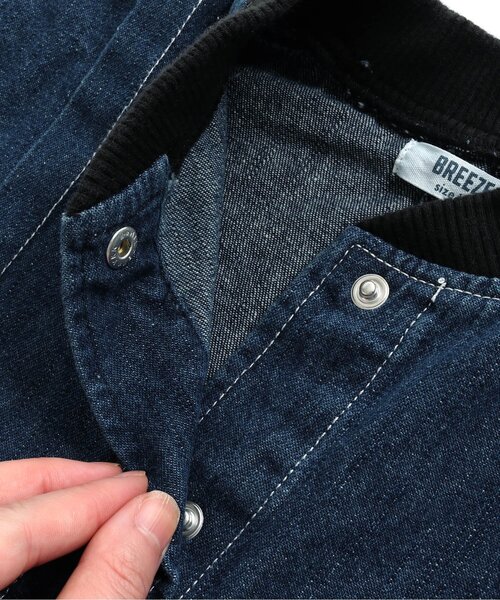 BREEZE（ブリーズ）の「/ルーズシルエットデニムジャケット（デニムジャケット・キッズ・アイボリー/ネイビー・90/120/130/140/100/150/110）」の3枚目の写真