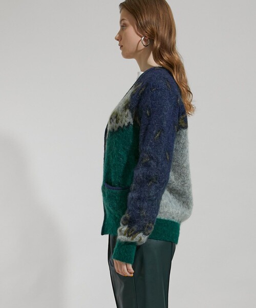 TOGA PULLA(トーガ プルラ)の「【TOGA PULLA(トーガプルラ)】モヘアジャガードニットカーディガン TP12-XO208(ニット/セーター・レディース・イエロー/ライトグリーン・36/38)」の20枚目の写真