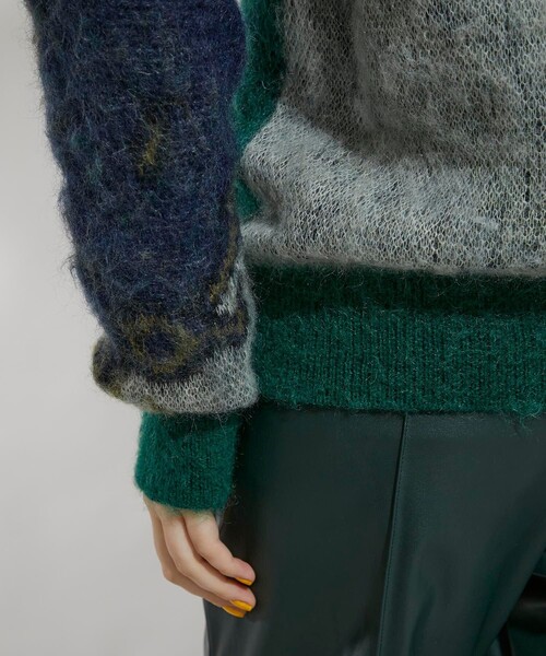 TOGA PULLA(トーガ プルラ)の「【TOGA PULLA(トーガプルラ)】モヘアジャガードニットカーディガン TP12-XO208(ニット/セーター・レディース・イエロー/ライトグリーン・36/38)」の18枚目の写真