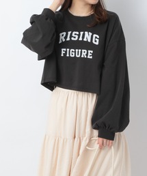 Heather | フロッキーロゴクロップドロンＴ　219163(Tシャツ/カットソー)