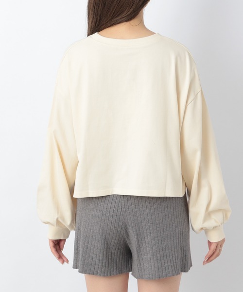 Heather(ヘザー)の「フロッキーロゴクロップドロンT 219163(Tシャツ/カットソー・レディース・ホワイト×グリーン/ベージュ/ホワイト×ブラック/ブラック/ホワイト×レッド・FREE)」の17枚目の写真