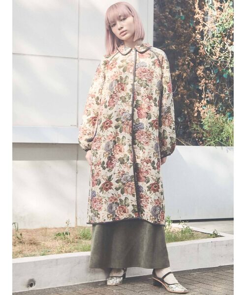 merry jenny（メリージェニー）の「ジャガードAラインコート（その他アウター・レディース・グリーン/ブラウン・FREE）」の14枚目の写真