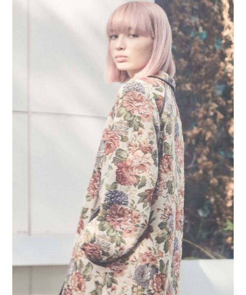 merry jenny（メリージェニー）の「ジャガードAラインコート（その他アウター・レディース・グリーン/ブラウン・FREE）」の8枚目の写真