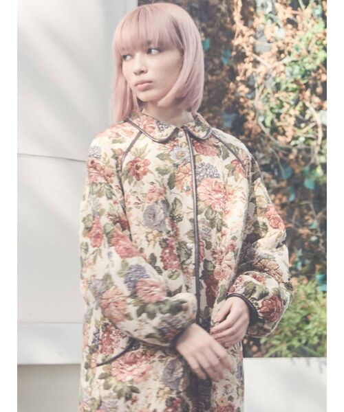 merry jenny（メリージェニー）の「ジャガードAラインコート（その他アウター・レディース・グリーン/ブラウン・FREE）」の10枚目の写真