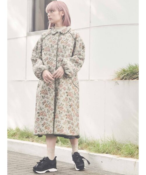 merry jenny（メリージェニー）の「ジャガードAラインコート（その他アウター・レディース・グリーン/ブラウン・FREE）」の13枚目の写真