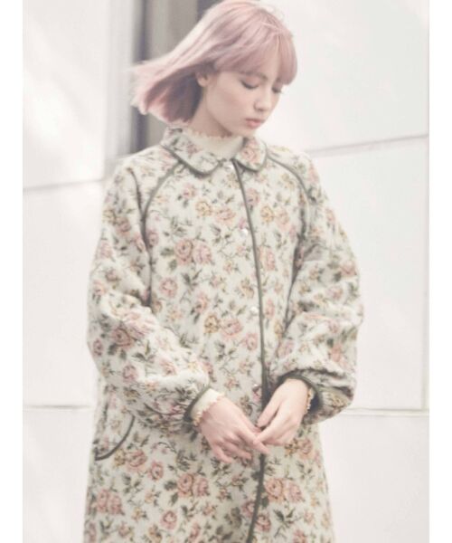 merry jenny（メリージェニー）の「ジャガードAラインコート（その他アウター・レディース・グリーン/ブラウン・FREE）」の9枚目の写真