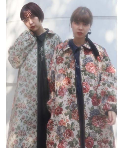 merry jenny（メリージェニー）の「ジャガードAラインコート（その他アウター・レディース・グリーン/ブラウン・FREE）」の6枚目の写真