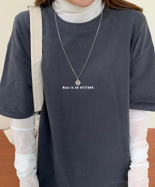 Bifrost(ビフレスト)の「ロゴTシャツ(Tシャツ/カットソー・レディース・ダークグレー・F)」の1枚目の写真