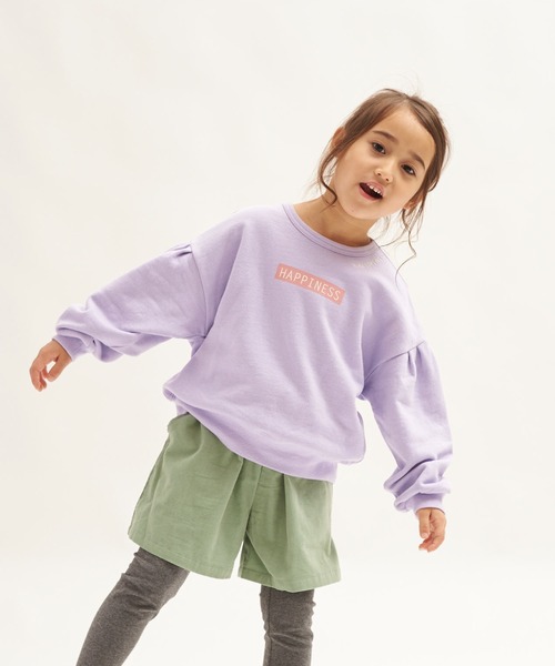 RUGGEDWORKS（ラゲッドワークス）の「衿プリントドッロプショルダートレーナー（スウェット・キッズ・ライトグリーン/パープル・140/130/90/110/120/150/100）」の2枚目の写真