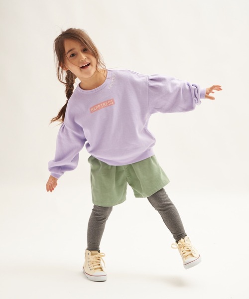 RUGGEDWORKS（ラゲッドワークス）の「衿プリントドッロプショルダートレーナー（スウェット・キッズ・ライトグリーン/パープル・140/130/90/110/120/150/100）」の5枚目の写真