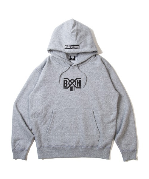 BOUNTY HUNTER(バウンティーハンター)の「BxH LOGO HEAVY WEIGHT Pullover Pk(パーカー・メンズ・ホワイト/ブラック/グレー・MEDIUM/LARGE/X-LARGE)」の3枚目の写真