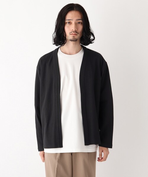 OPAQUE.CLIP(オペークドットクリップ)の「◆鹿の子ボタンレスカーデ(カーディガン/ボレロ・メンズ・アイボリー/ネイビー/グレー・02/03/04)」の3枚目の写真