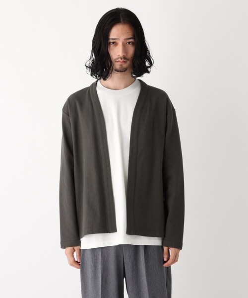 OPAQUE.CLIP(オペークドットクリップ)の「◆鹿の子ボタンレスカーデ(カーディガン/ボレロ・メンズ・アイボリー/ネイビー/グレー・02/03/04)」の8枚目の写真