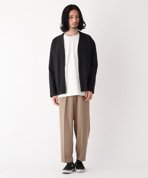 OPAQUE.CLIP(オペークドットクリップ)の「◆鹿の子ボタンレスカーデ(カーディガン/ボレロ・メンズ・アイボリー/ネイビー/グレー・02/03/04)」の9枚目の写真