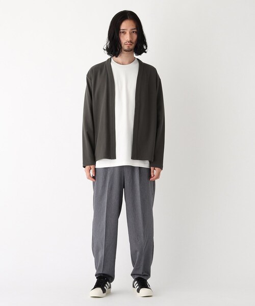 OPAQUE.CLIP(オペークドットクリップ)の「◆鹿の子ボタンレスカーデ(カーディガン/ボレロ・メンズ・アイボリー/ネイビー/グレー・02/03/04)」の11枚目の写真