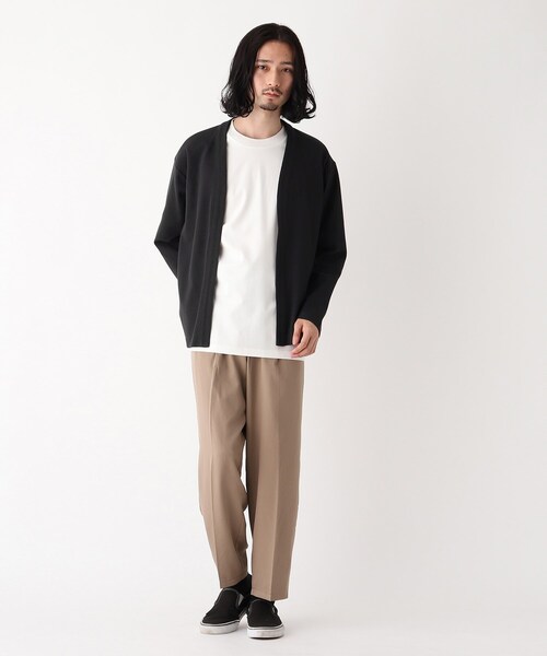 OPAQUE.CLIP(オペークドットクリップ)の「◆鹿の子ボタンレスカーデ(カーディガン/ボレロ・メンズ・アイボリー/ネイビー/グレー・02/03/04)」の7枚目の写真