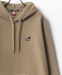 CONVERSE（コンバース）の「CONVERSE/コンバース シープボアフリース ワンポイント シューズ ロゴ 刺繍 スウェット パーカー（パーカー・メンズ）」