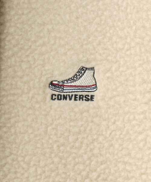 CONVERSE(コンバース)の「CONVERSE/コンバース シープボアフリース ワンポイント シューズ ロゴ 刺繍 スウェット パーカー(パーカー・メンズ・ネイビー/オフホワイト/ベージュ/ブラック・LL/M/L)」の14枚目の写真