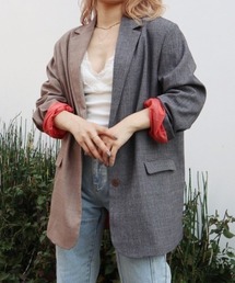 FIG&VIPER | チェック切替テーラードJK(テーラードジャケット)