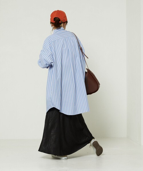 FREAK'S STORE（フリークスストア）の「マルチストライプビッグシャツ（シャツ/ブラウス・レディース・ピンク/イエロー/ブルー/グリーン・ﾌﾘ-）」の9枚目の写真