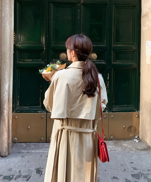 Doula Doula（ドゥーラドゥーラ）の「BIGシルエット トレンチコート（トレンチコート・レディース・ブラック/ベージュ・M/L）」の19枚目の写真