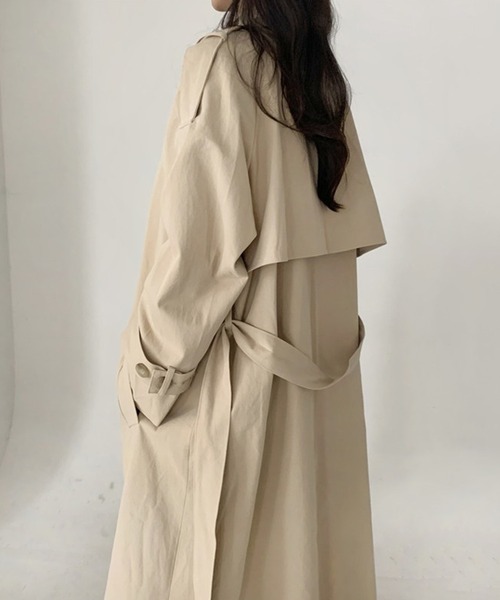 Doula Doula（ドゥーラドゥーラ）の「BIGシルエット トレンチコート（トレンチコート・レディース・ブラック/ベージュ・M/L）」の4枚目の写真