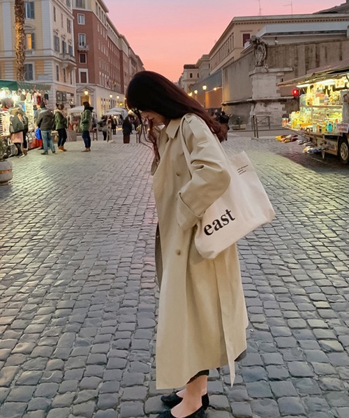 Doula Doula（ドゥーラドゥーラ）の「BIGシルエット トレンチコート（トレンチコート・レディース・ブラック/ベージュ・M/L）」の20枚目の写真