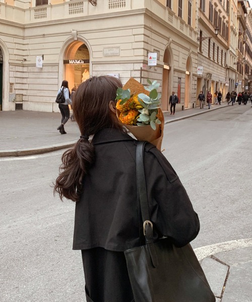 Doula Doula（ドゥーラドゥーラ）の「BIGシルエット トレンチコート（トレンチコート・レディース・ブラック/ベージュ・M/L）」の5枚目の写真