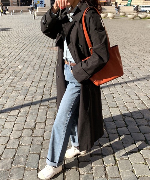 Doula Doula（ドゥーラドゥーラ）の「BIGシルエット トレンチコート（トレンチコート・レディース・ブラック/ベージュ・M/L）」の10枚目の写真